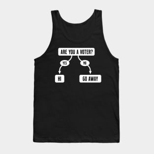 Are You A Voter? - Funny, Cute Flowchart Tank Top